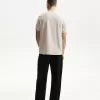 Tricou texturat cu maneca scurta
