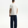 Tricou texturat cu maneca scurta