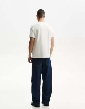 Tricou texturat cu maneca scurta