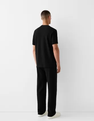 Tricou texturat cu maneca scurta