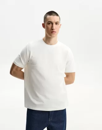 Tricou texturat cu maneca scurta
