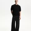 Tricou texturat cu maneca scurta