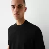 Tricou texturat cu maneca scurta
