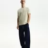 Tricou texturat cu maneca scurta