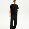 Tricou texturat cu maneca scurta