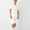 Tricou texturat cu maneca scurta