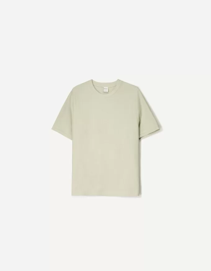 Tricou texturat cu maneca scurta