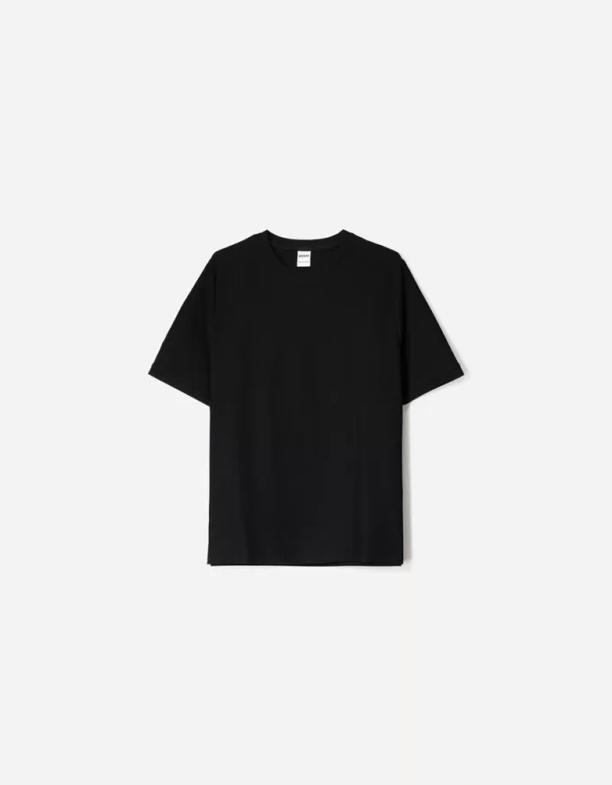 Tricou texturat cu maneca scurta