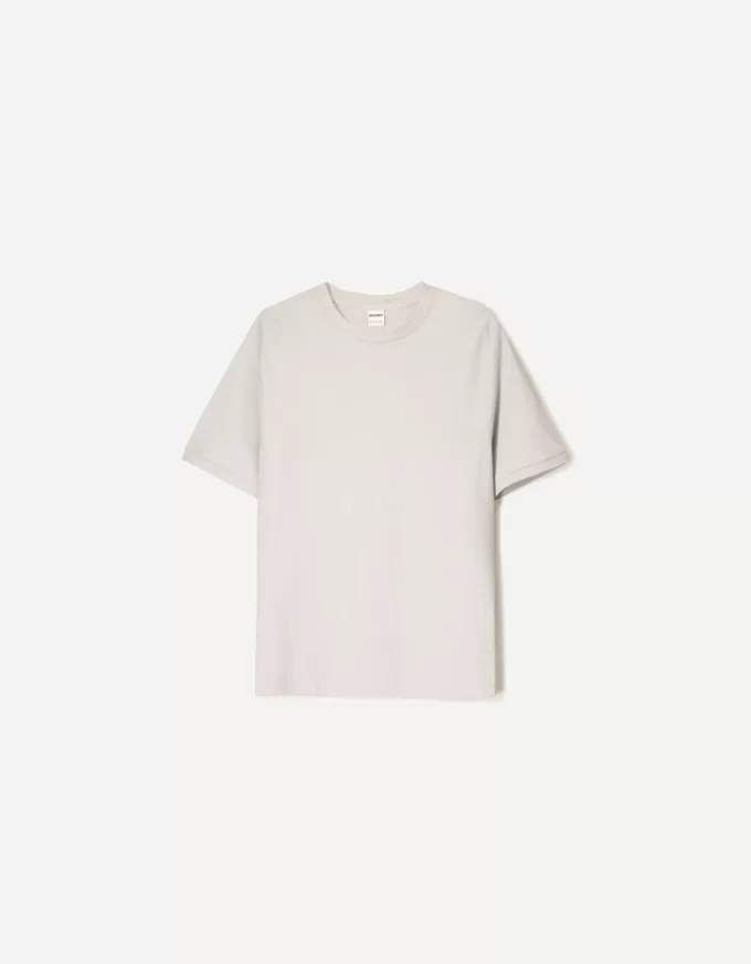 Tricou texturat cu maneca scurta