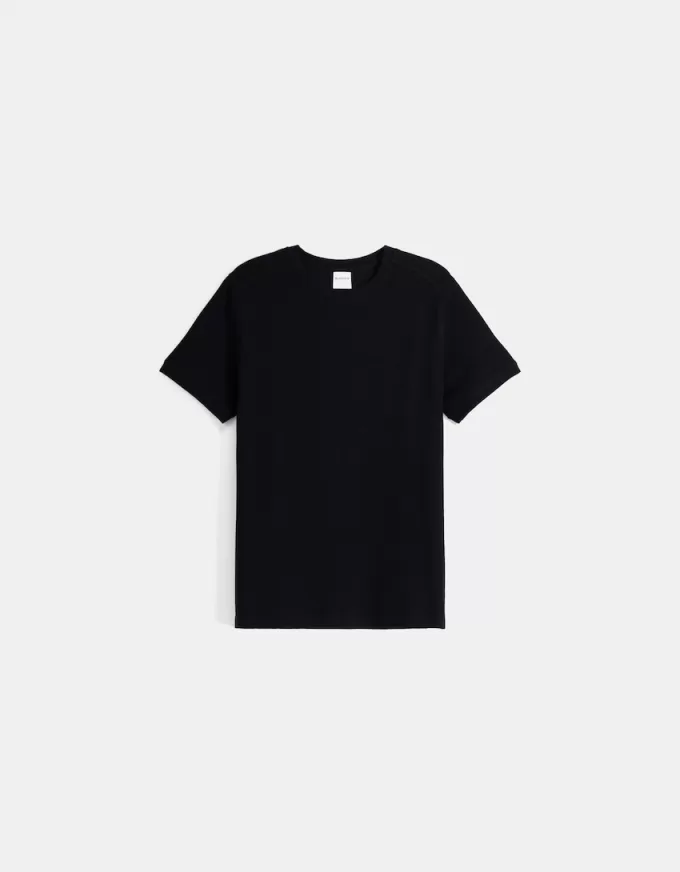 Tricou texturat cu maneca scurta