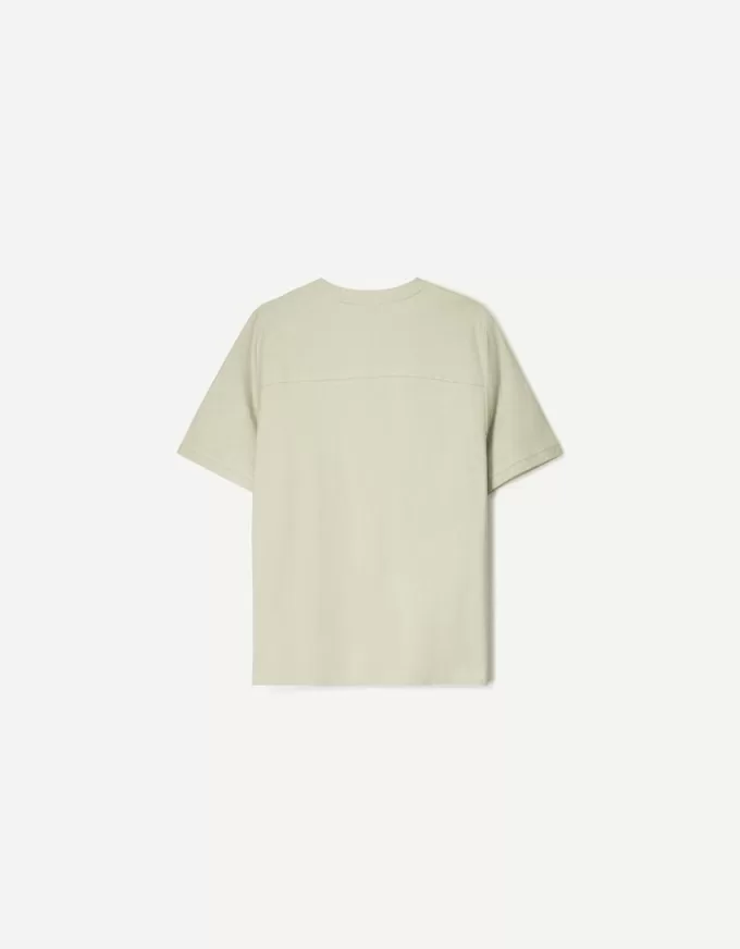 Tricou texturat cu maneca scurta