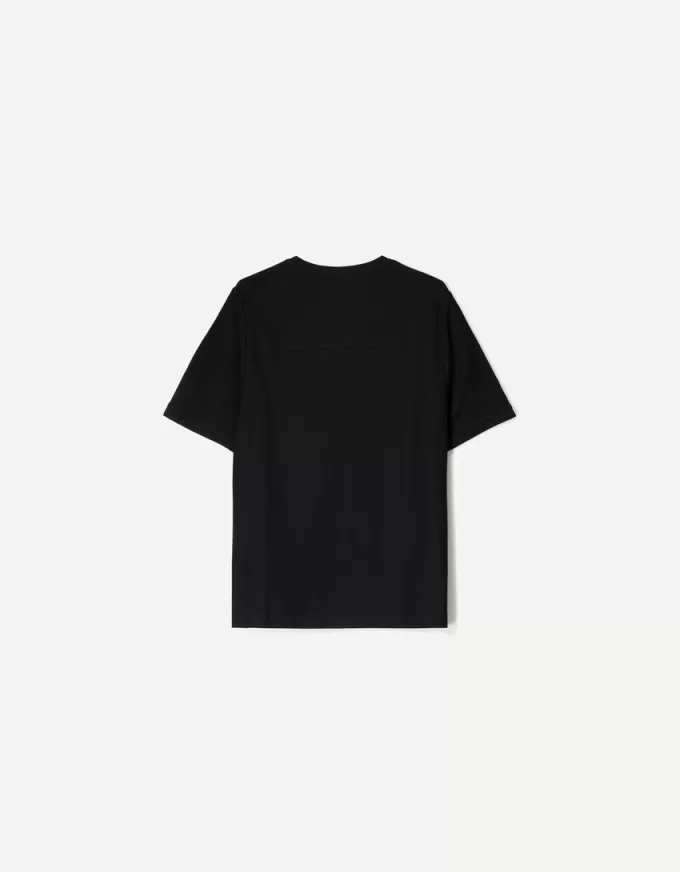 Tricou texturat cu maneca scurta