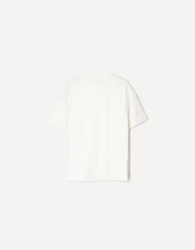 Tricou texturat cu maneca scurta