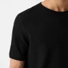 Tricou texturat cu maneca scurta