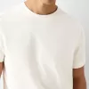 Tricou texturat cu maneca scurta