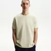 Tricou texturat cu maneca scurta