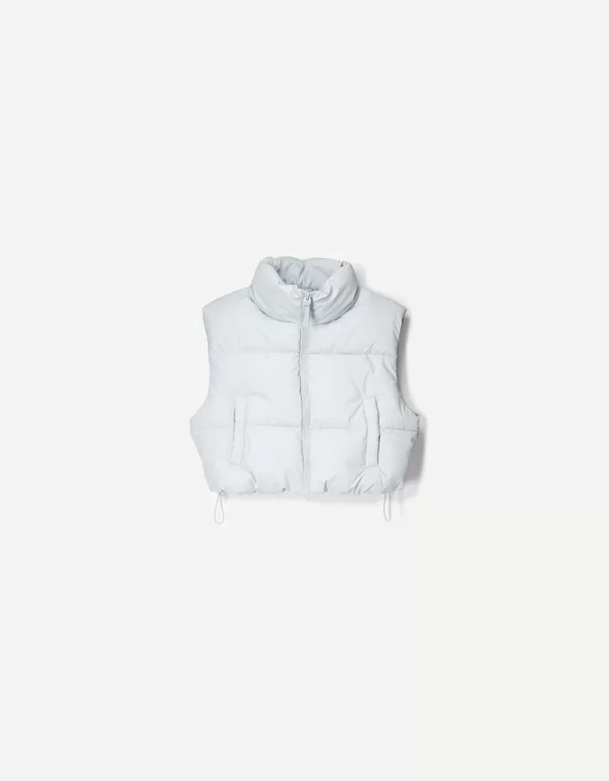 Vestă pufă decupată Vestă pufă decupată