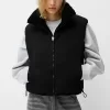 Vestă reversibilă din faux shearling