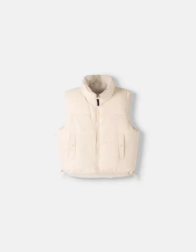 Vestă reversibilă din faux shearling Vestă reversibilă din faux shearling