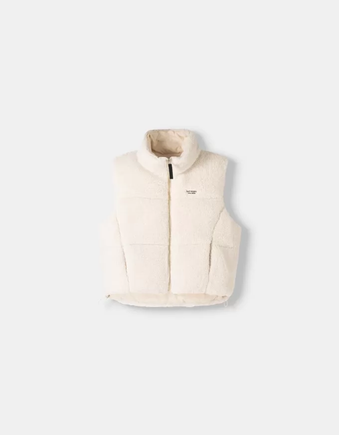 Vestă reversibilă din faux shearling Vestă reversibilă din faux shearling